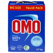 Tøyvask OMO Pluss Hvitt 3,7kg