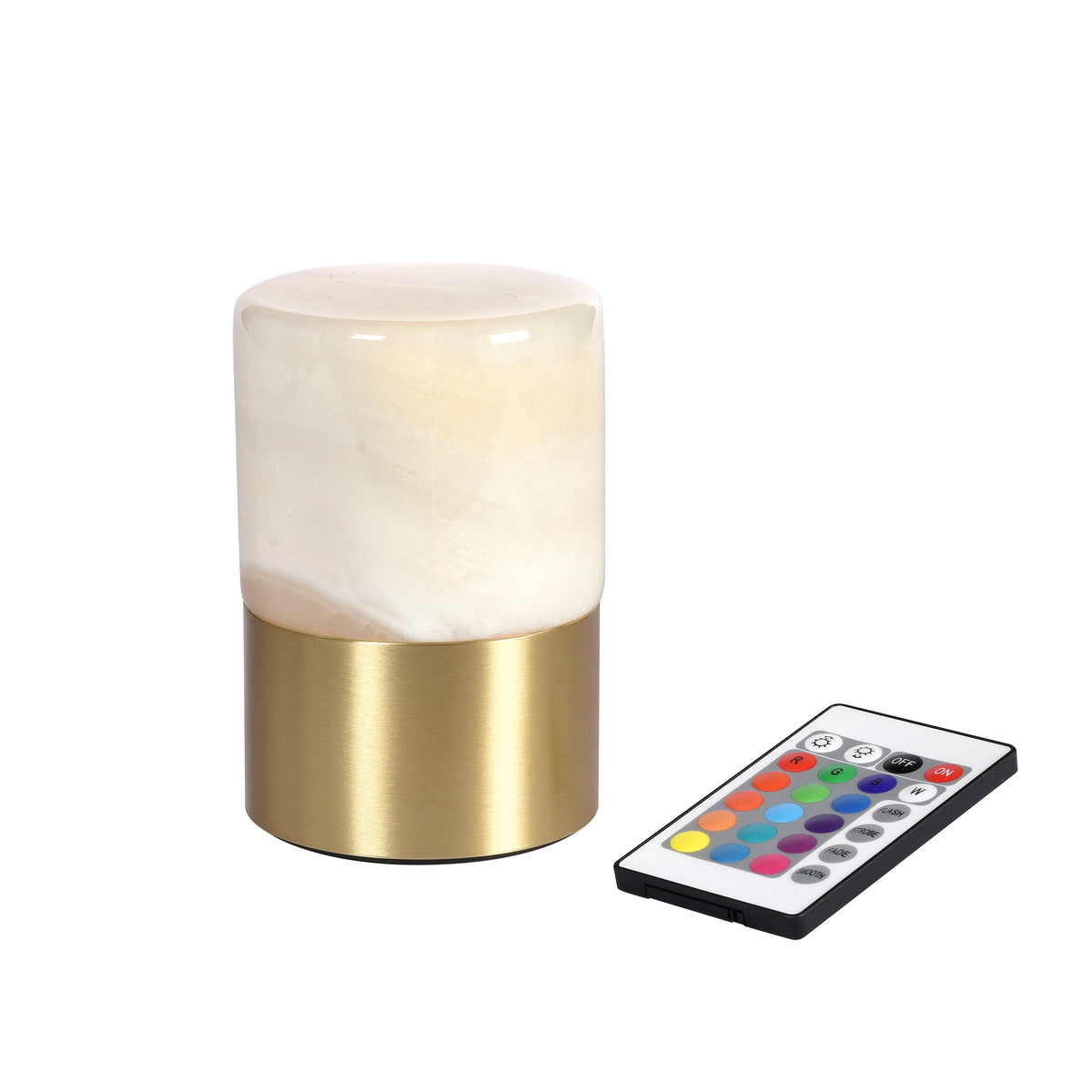 Fleur LED lampe oppladbar messing
