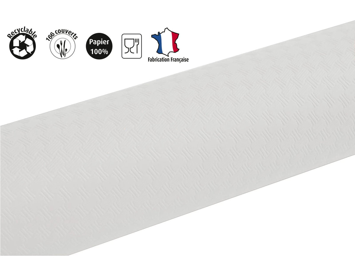 Duk papir rull 1,18x50m hvit