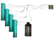 Batteri Q-Connect oppladbar AAA USB-C