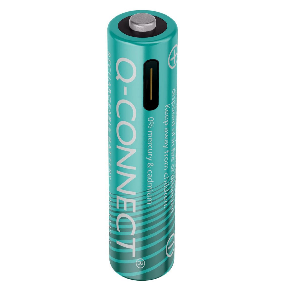 Batteri Q-Connect oppladbar AAA USB-C