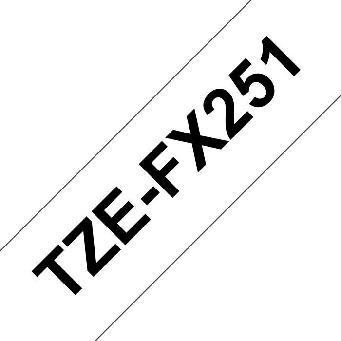 Tape Brother TZeFx251 24mm sort/hvit