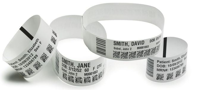 Armbånd Zebra Z-band 25,4x177,8mm hvit