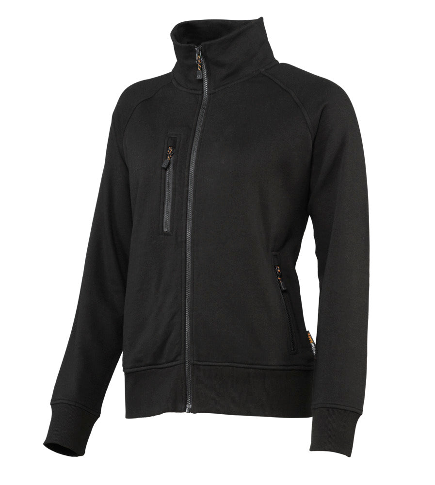 Genser Full Zip Sort Dame strl M