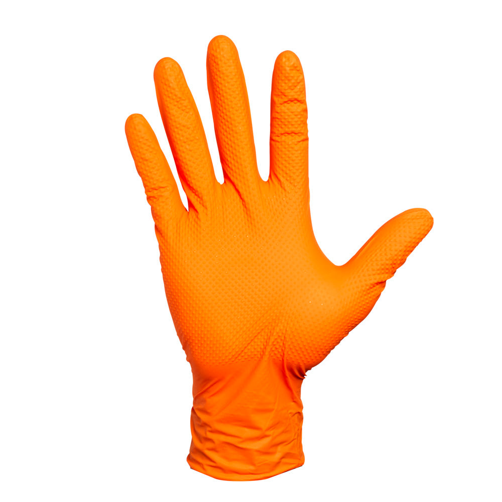 Hanske Engangs Nitril Orange Diamond XL