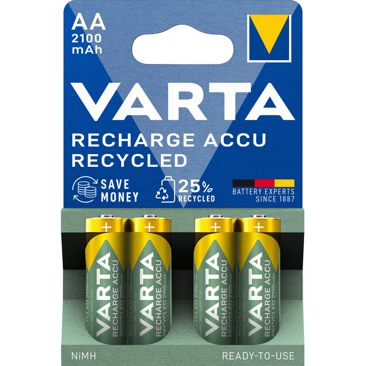 Batteri Varta oppladbar AA 2100 mAh