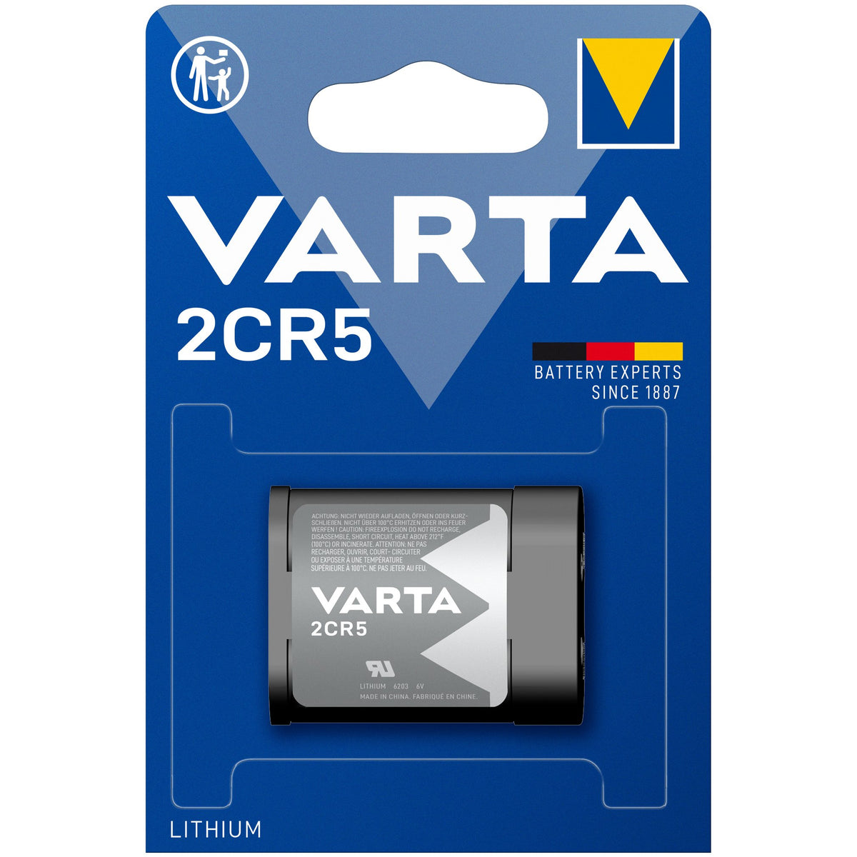 Batteri Varta Lithium Cylindrical 2CR5