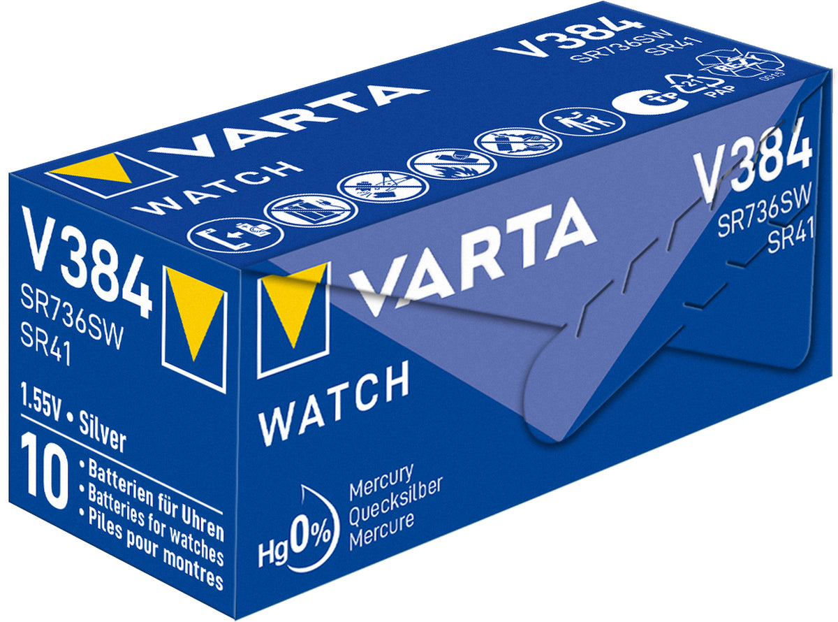 Batteri Varta Sølvoksid Coin V384/SR41