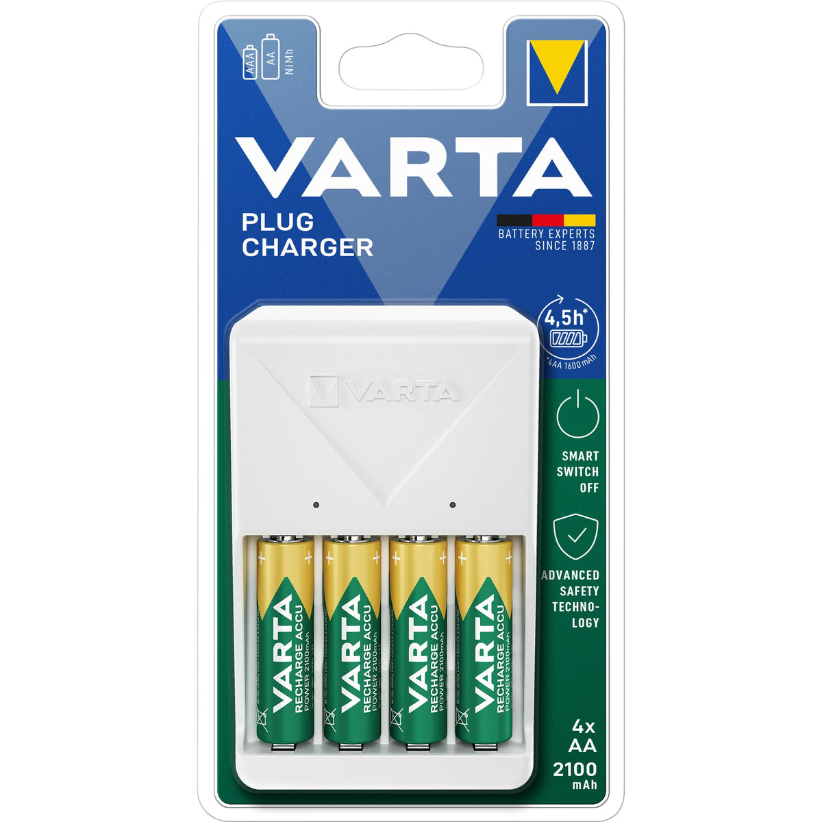 Batterilader Varta for AA, AAA 2100 mAh