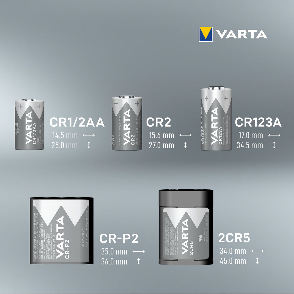 Batteri Varta Lithium Cylindrical CR2