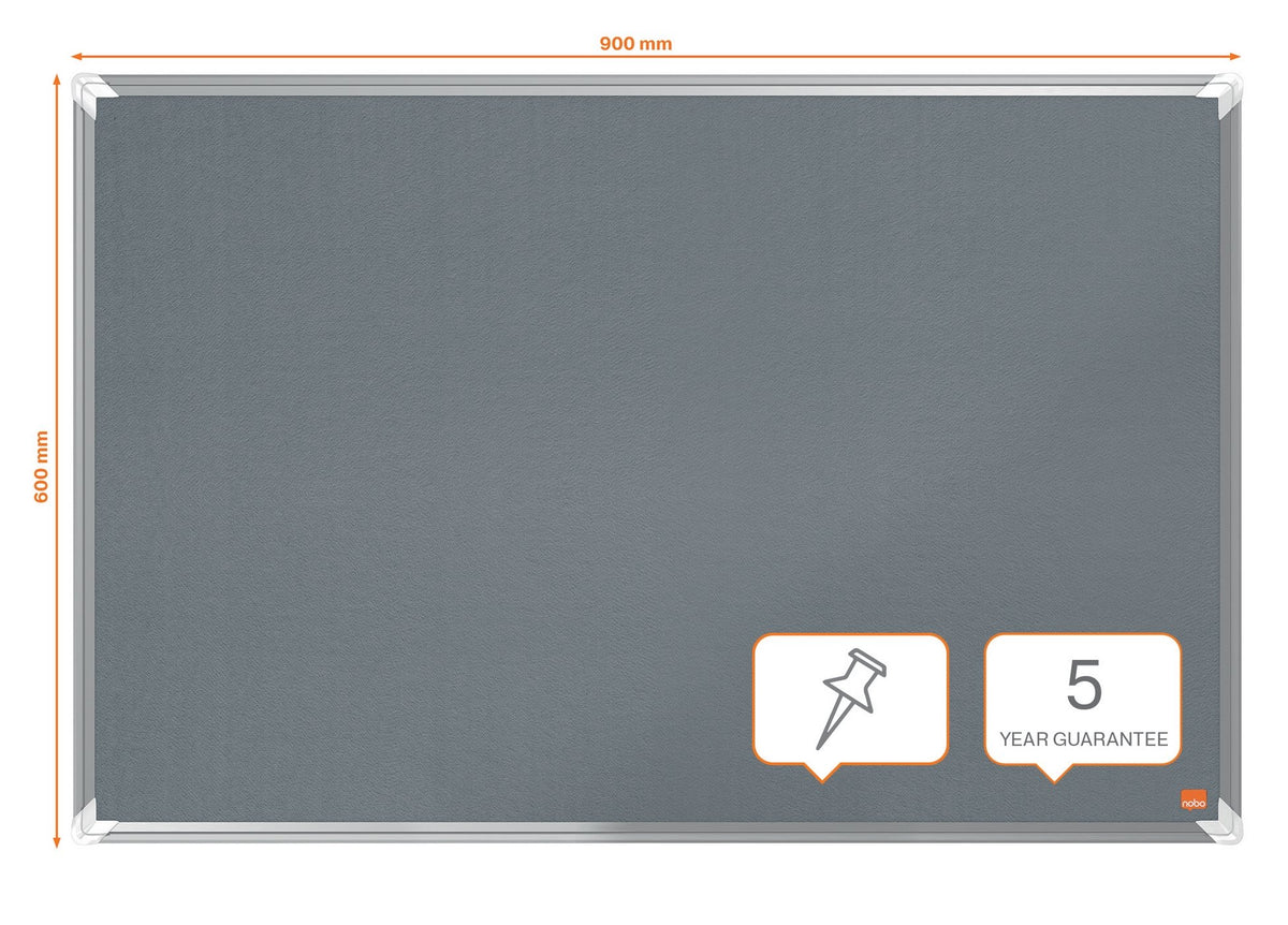 Filttavle Nobo Premium Plus 90x60 Grå