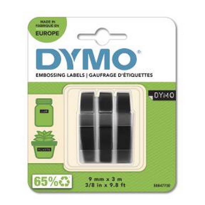 Tape Dymo Pregetape 9mmx3m sort