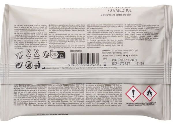 Hånddesinfeksjonsservietter 70% Ena Liv