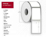 Etikett Capture 70x32mm hvit (2100)