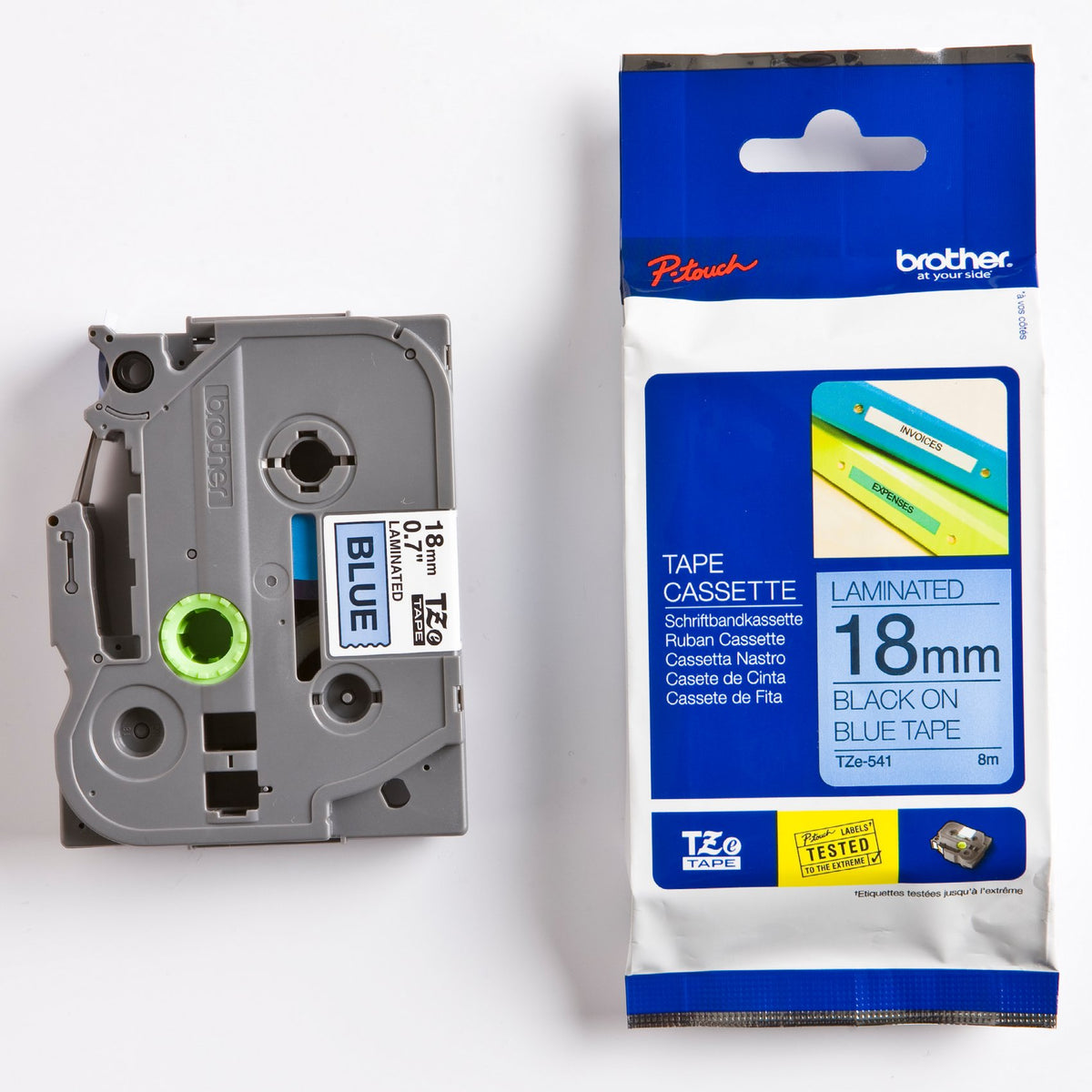 Tape Brother TZe541 18mm sort/blå