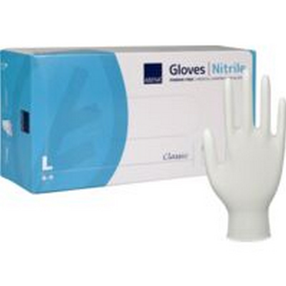 Hanske Nitril Abena Classic Hvit L