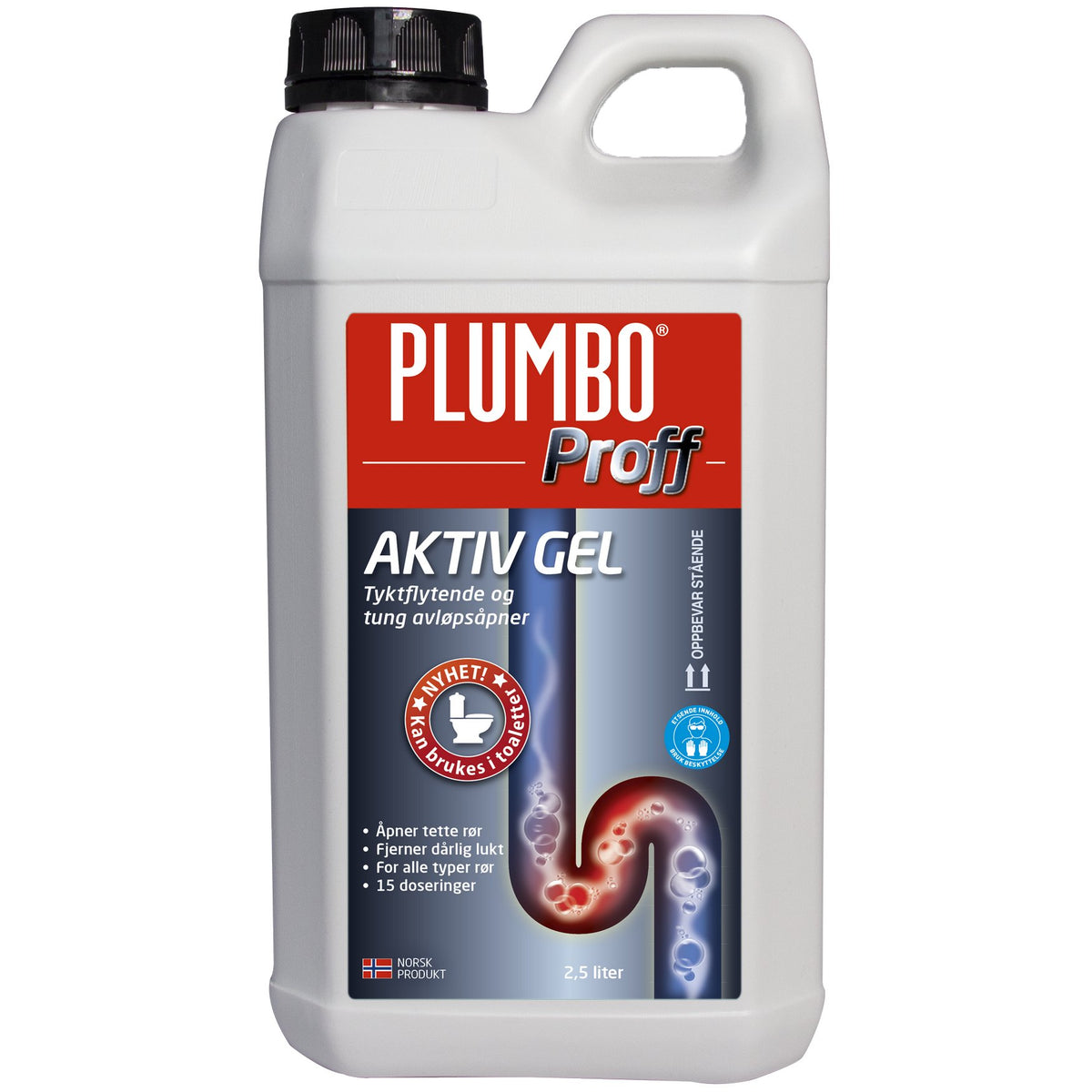 Avløpsåpner Plumbo Proff Aktiv Gel 2,5l