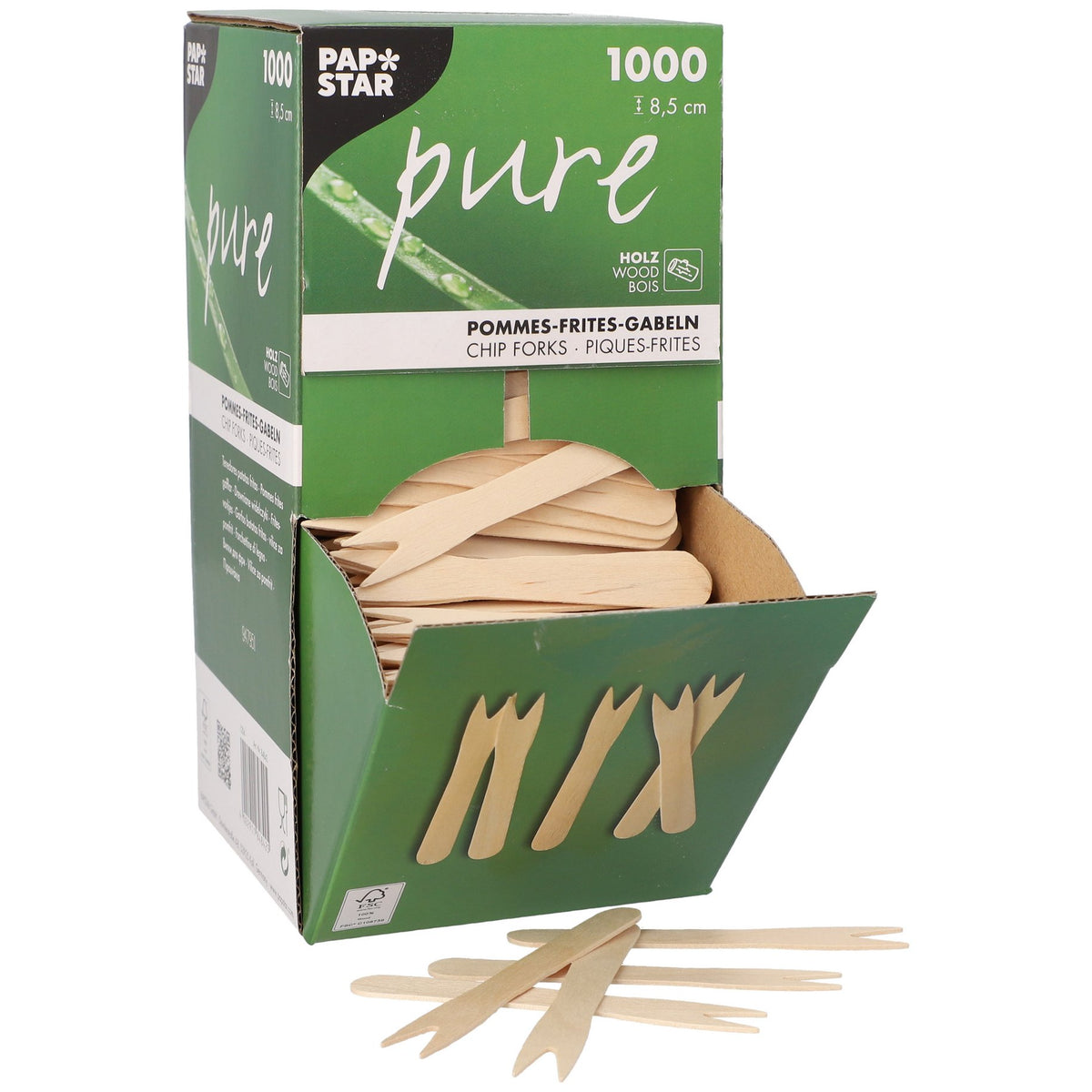 Snackgaffel i tre"Pure"8,5 cm