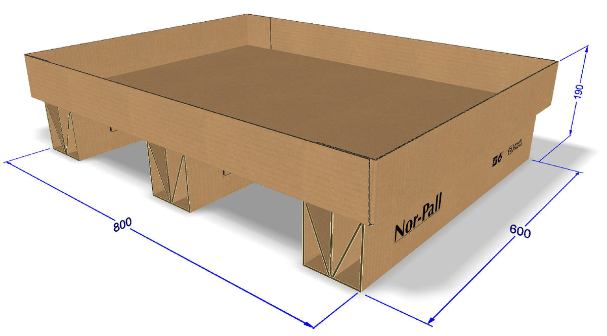 Lettpall 1/2 80/60 med trau