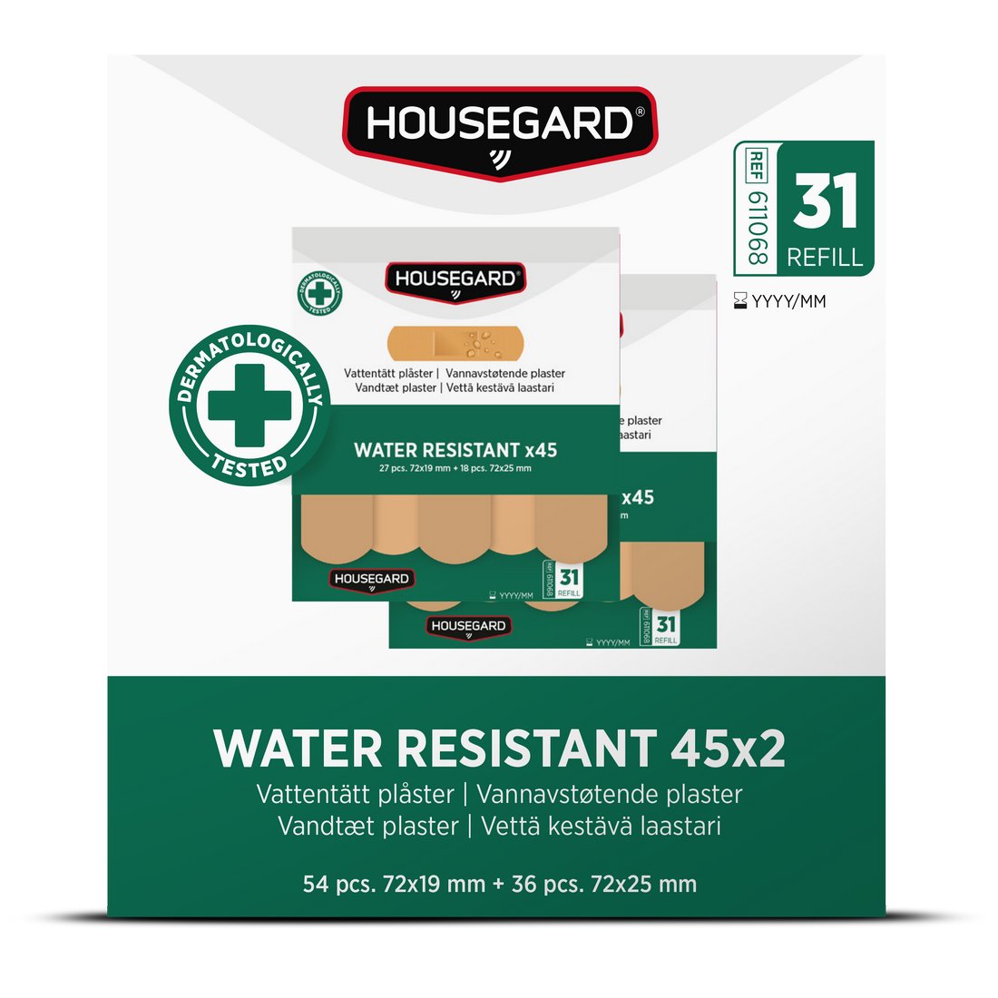 Vannbestandig plaster 2x45stk Housegard