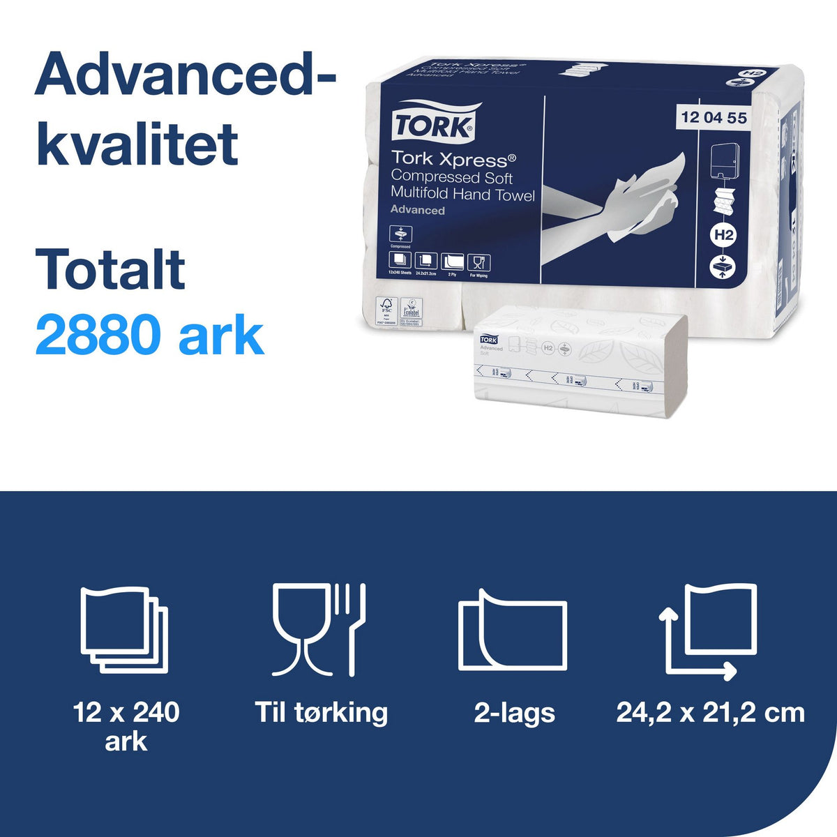 Håndtørk H2 Xpress Advanced soft komp. Z
