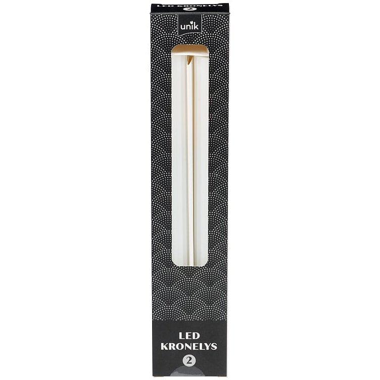 Kronelys Led m/Riller 2stk Unik
