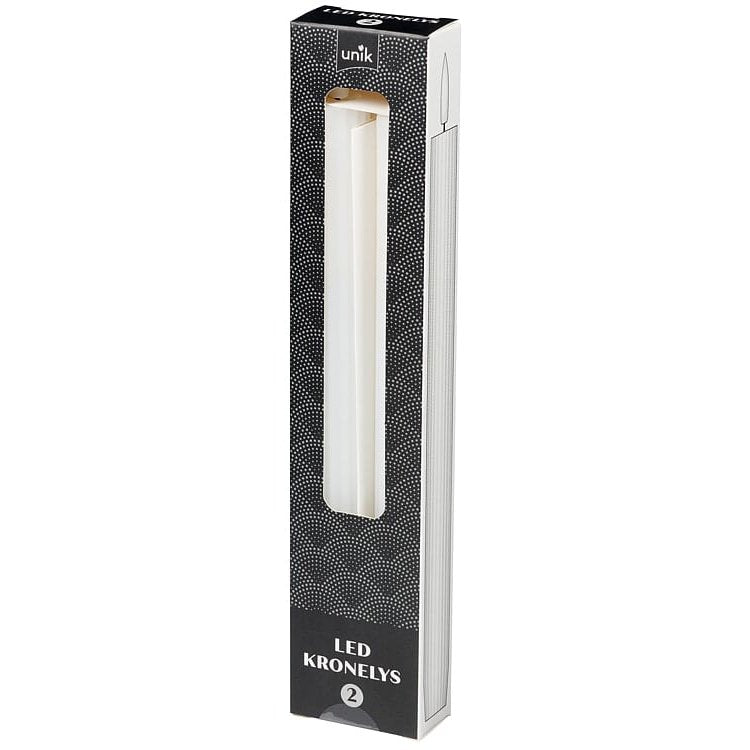 Kronelys Led m/Riller 2stk Unik