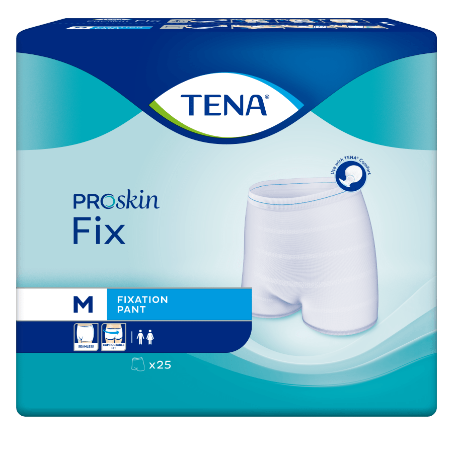 Truse TENA Fix hvit m/ben M