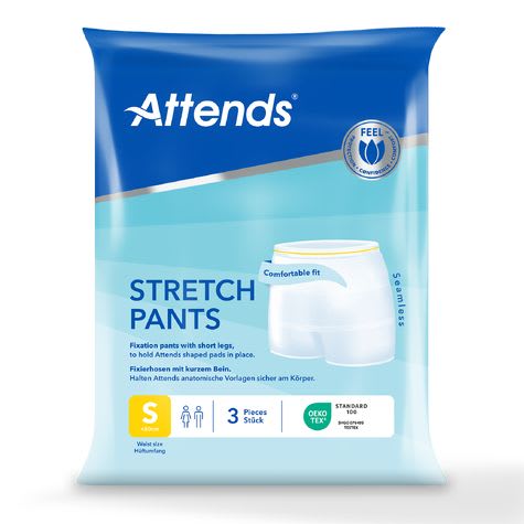 Truse Attends Stretchpant hvit m/ben S