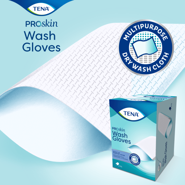 Vaskehanske m/innvendigplast TENA