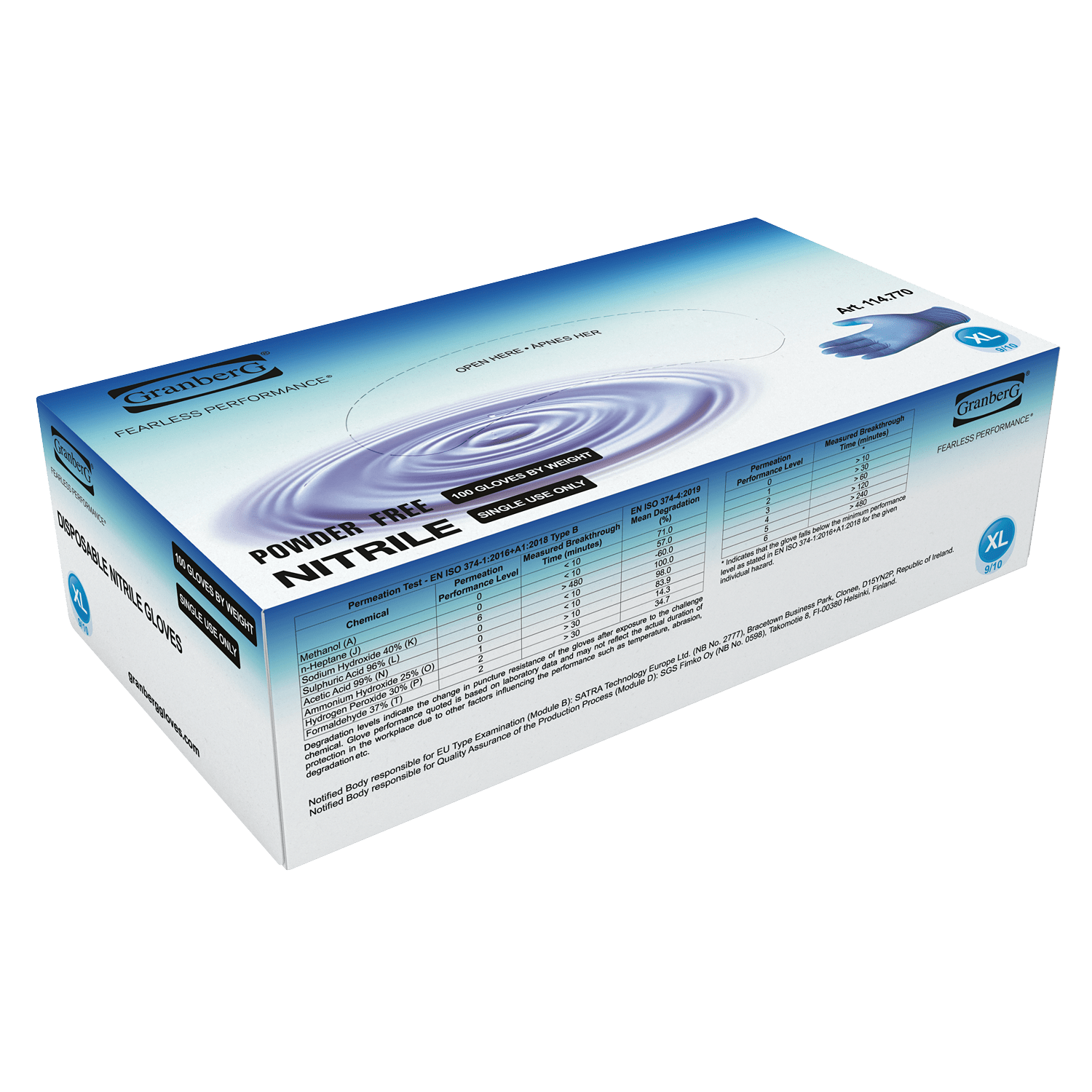 Hanske Nitril Pudderfri XXL
