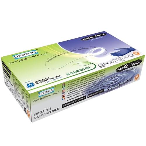 Hanske Soft Nitril Aks.fri Blå S