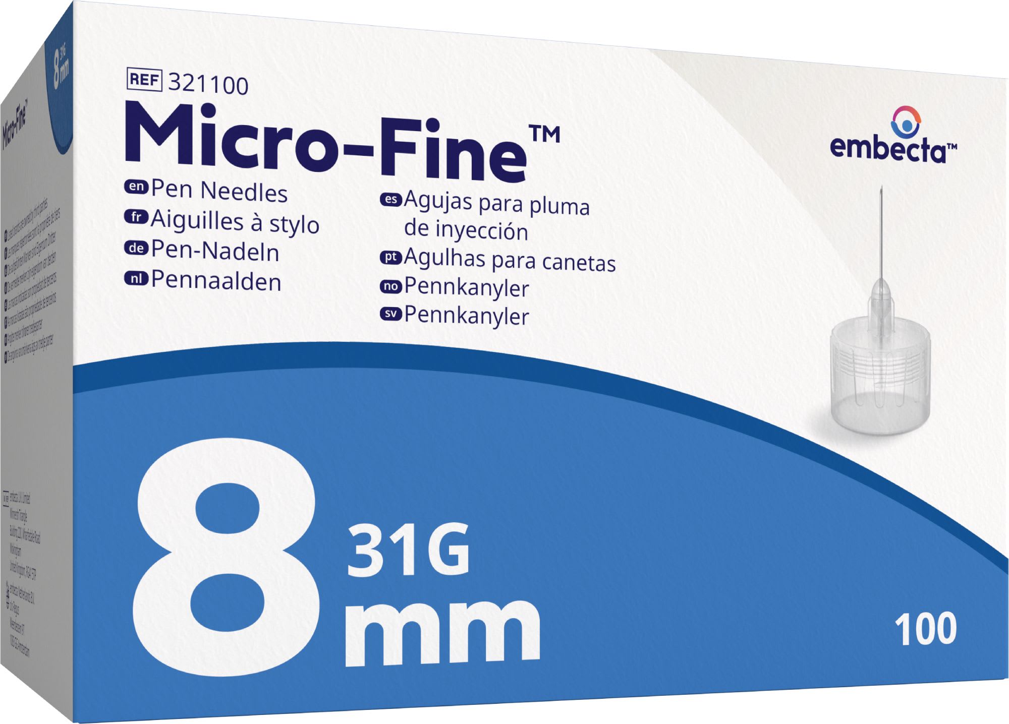 Kanyle f/Insulinpenn 31G 8mm