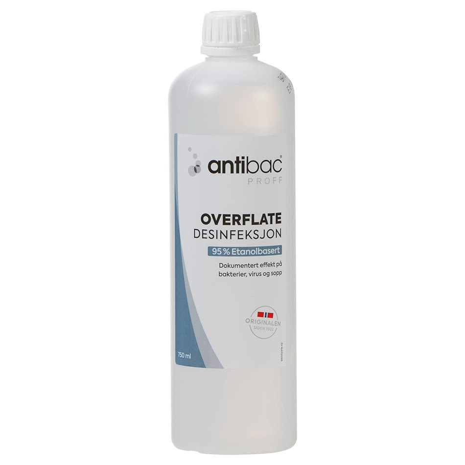 Desinfeksjon Antibac utstyr 95% 750 ml