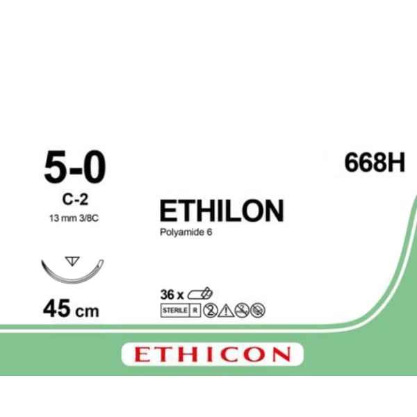 Sutur Ethilon 5-0 C-2 45cm Svart
