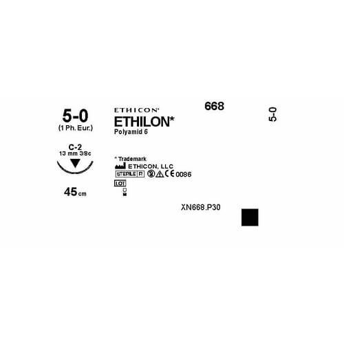 Sutur Ethilon 5-0 C-2 45cm Svart