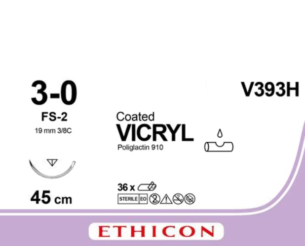 Sutur Vicryl 3-0 FS-2 45cm Lilla