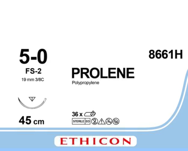 Sutur Prolene 5-0 FS-2 45cm Blå