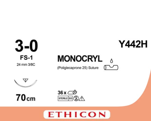 Sutur Monocryl 3-0 FS-1 70cm Ufarget