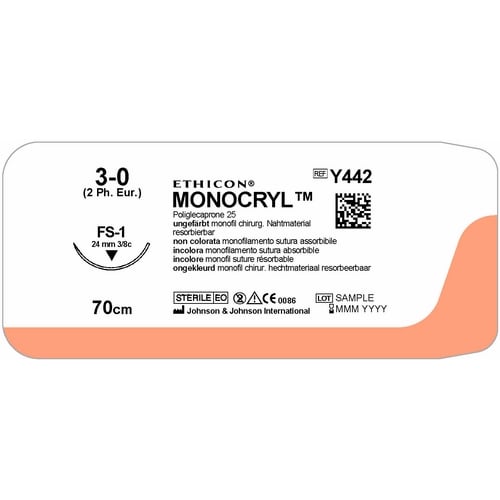 Sutur Monocryl 3-0 FS-1 70cm Ufarget
