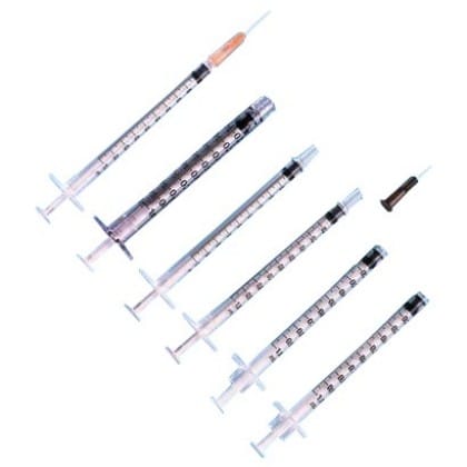 Sprøyte 1ml TB/Luer-lok sentrert