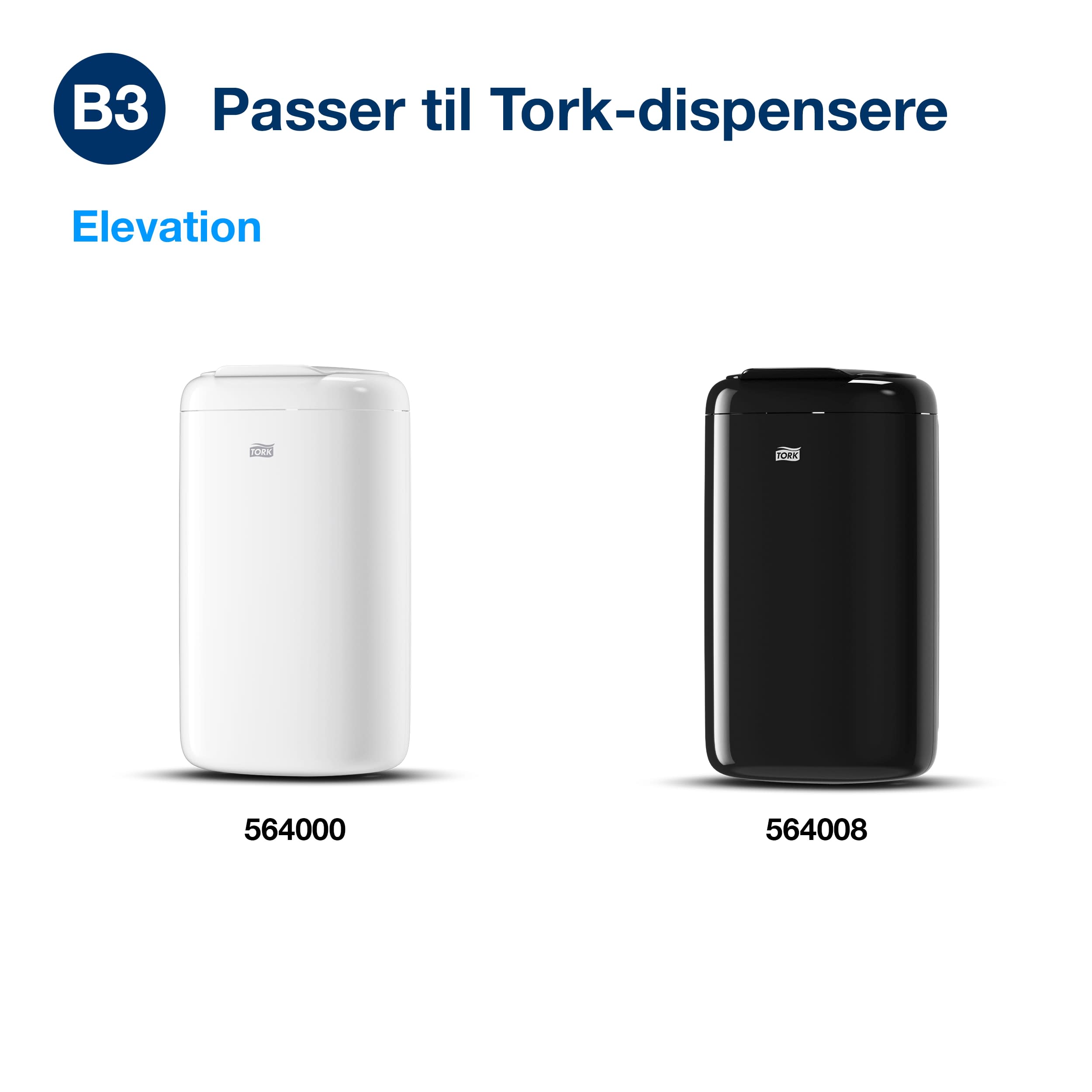 Hygienepose Tork B3 på rull sort