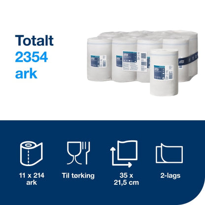 Tørkerull Tork M1 Plus hvit 75m 2l