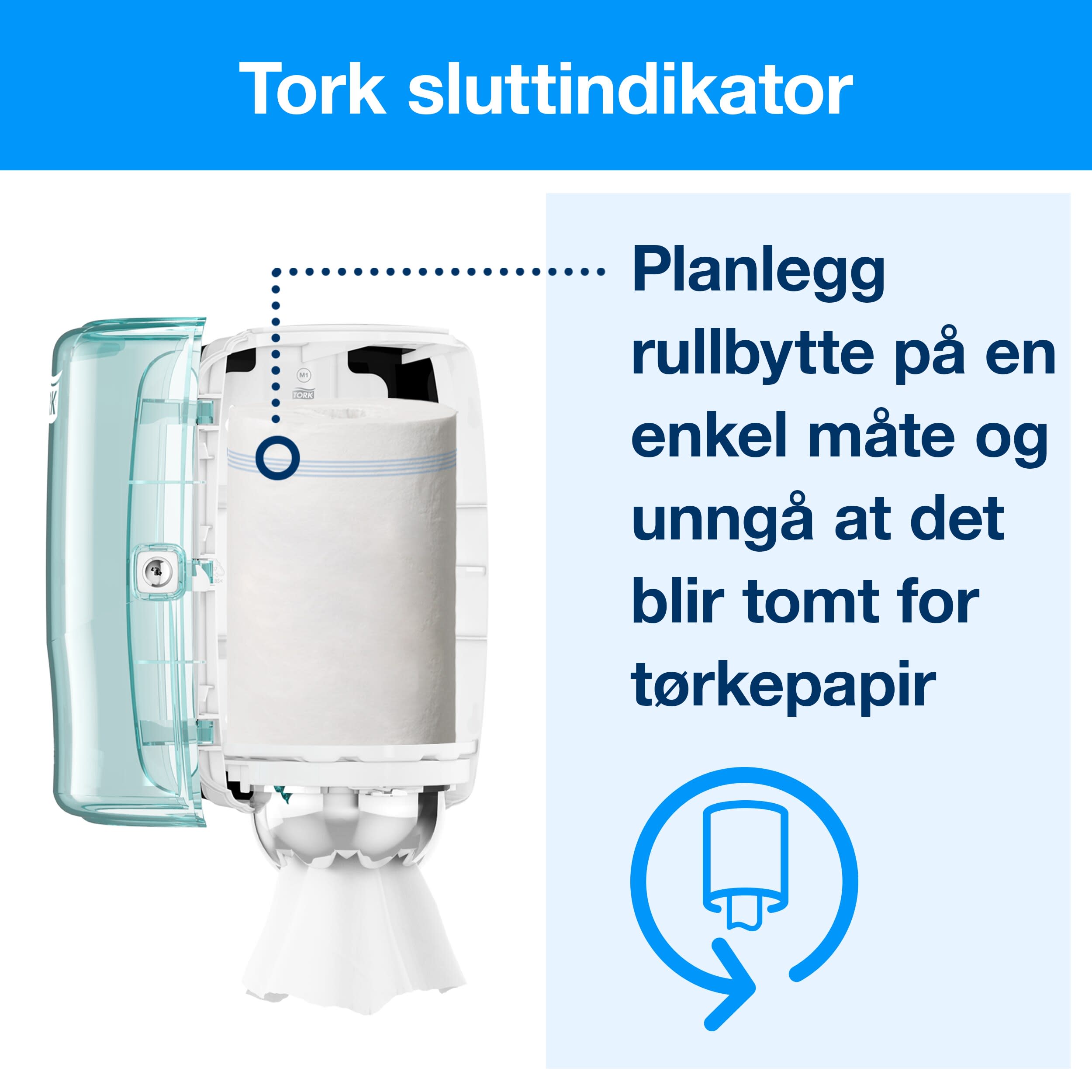Tørkerull Tork M1 Plus hvit 75m 2l