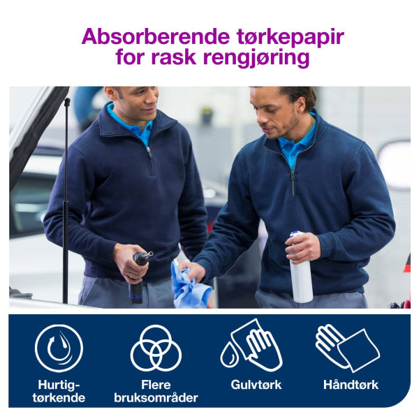 Tørkerull Tork W1-2 Plus blå 255m 2l