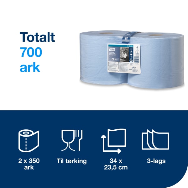 Tørkepapir Ekstra Sterk Tork W1-2 blå