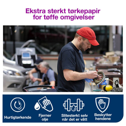 Tørkepapir Ekstra Sterk Tork W1-2 blå