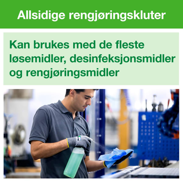 Fargekodet klut Tork W8 Premium blå