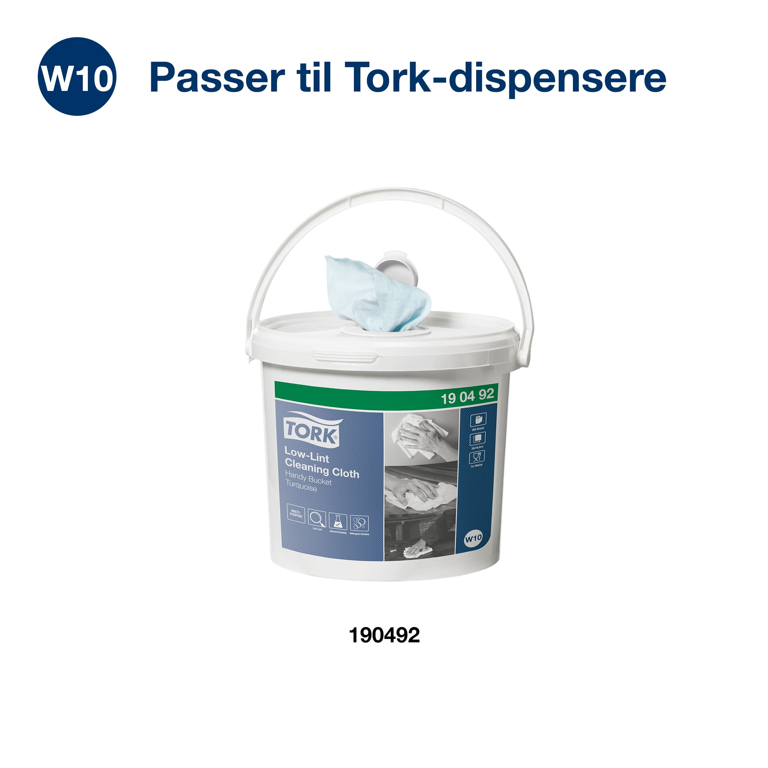 Rengjøringsklut Spesial Tork W10 turkis