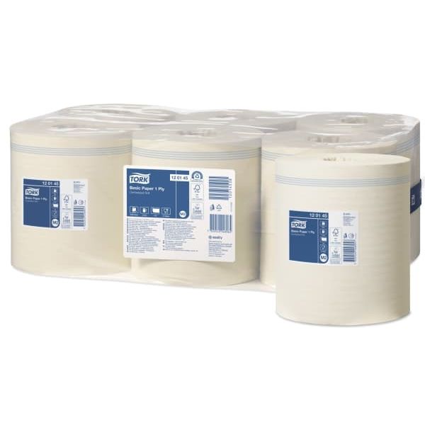 Tørkerull Tork M2 Basic hvit 300m 1l